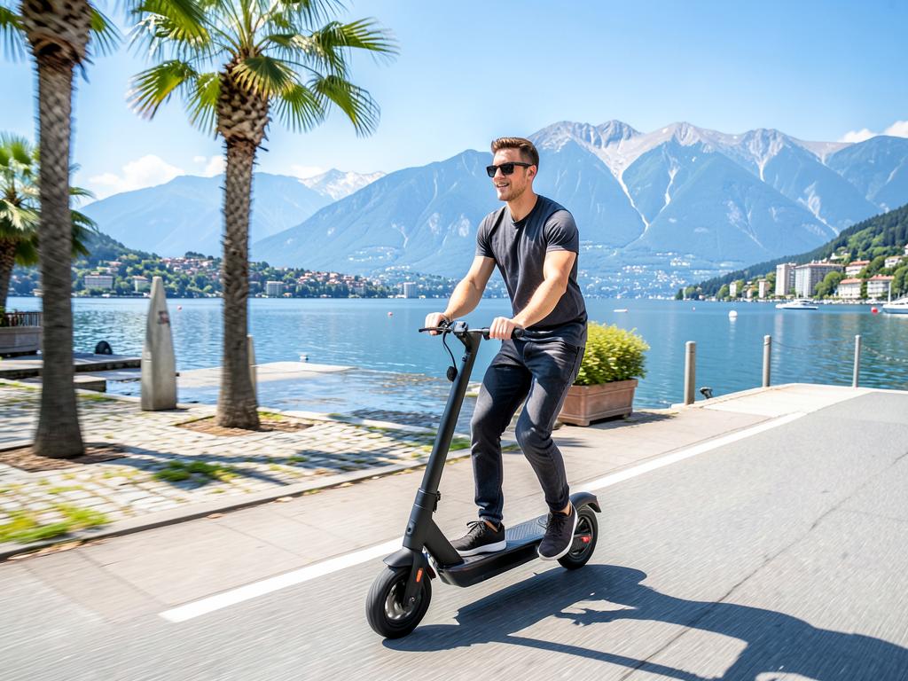 Trottinette électrique urbaine noire — réparation Xiaomi et Navee à Vevey
